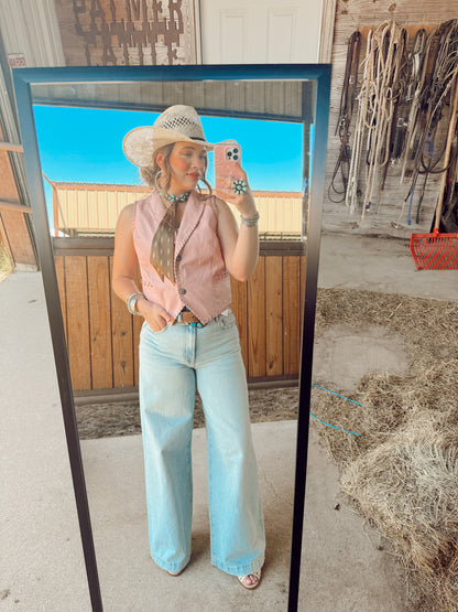 The Whiskey Creek Vest in Blush