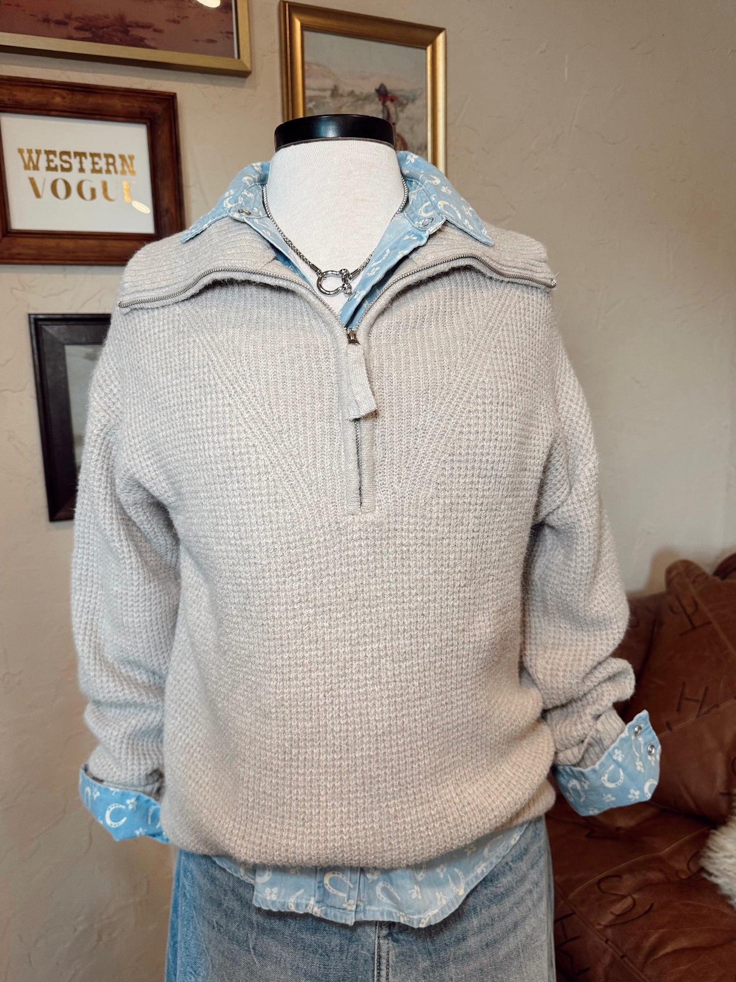 The Quinlee Sweater in Mocha