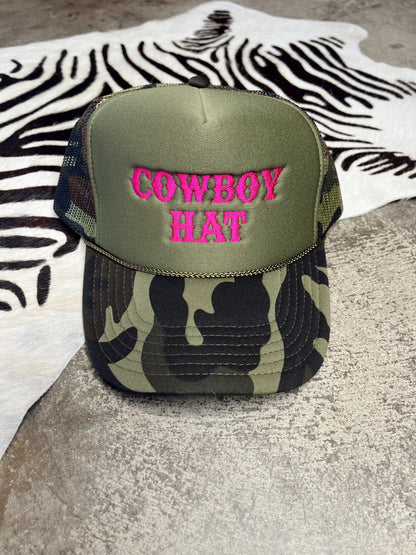 The Camo Cowboy Hat Trucker Hat