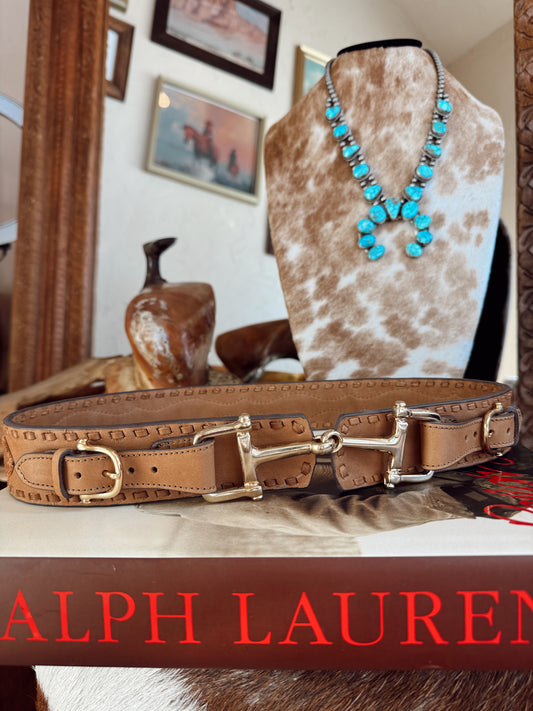 The Western + Co. Snaffle Bit Belt in Saddle