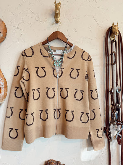 The Tasha Polizzi Tabitha Horseshoe Zip Sweater