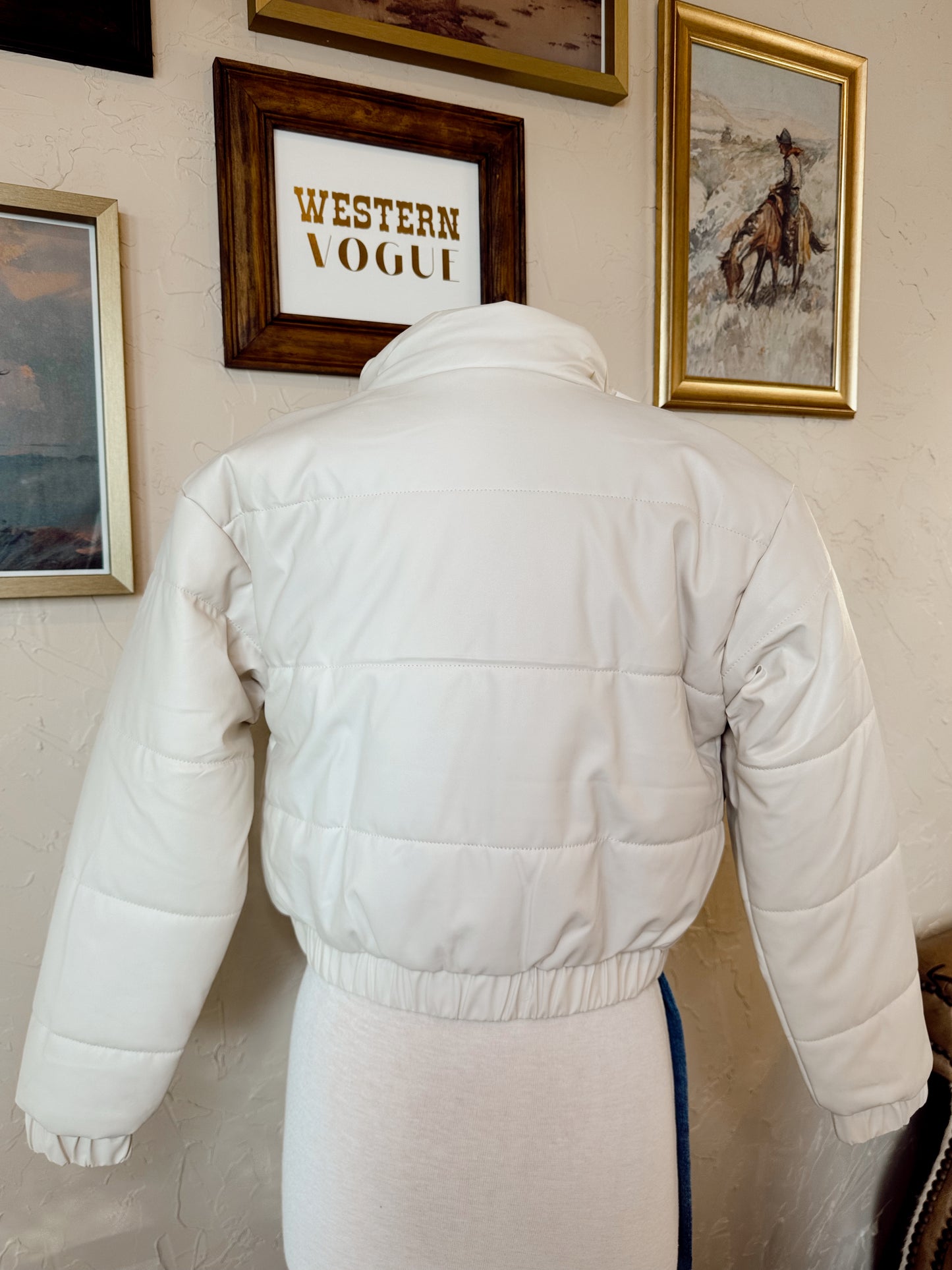 The Phoenix Puffer Jacket in Cream