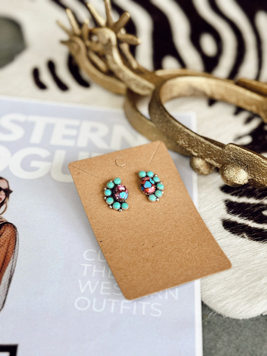 Tilly Studs {2 Color Stones Available}