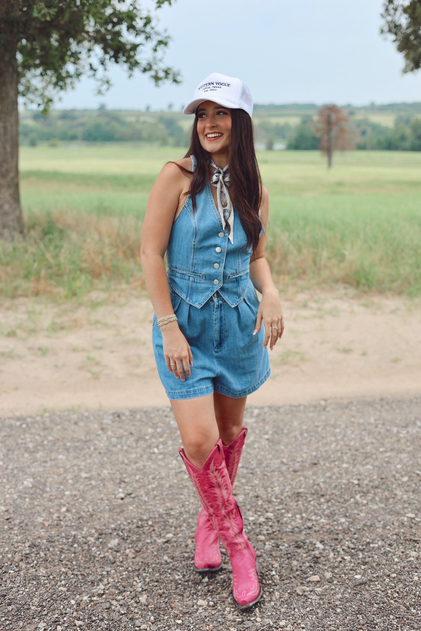 The Dally Denim Romper