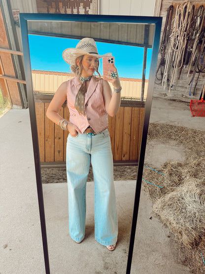 The Whiskey Creek Vest in Blush