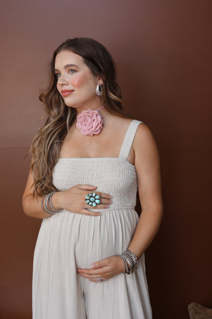 The Jasper Jumpsuit in Oatmeal
