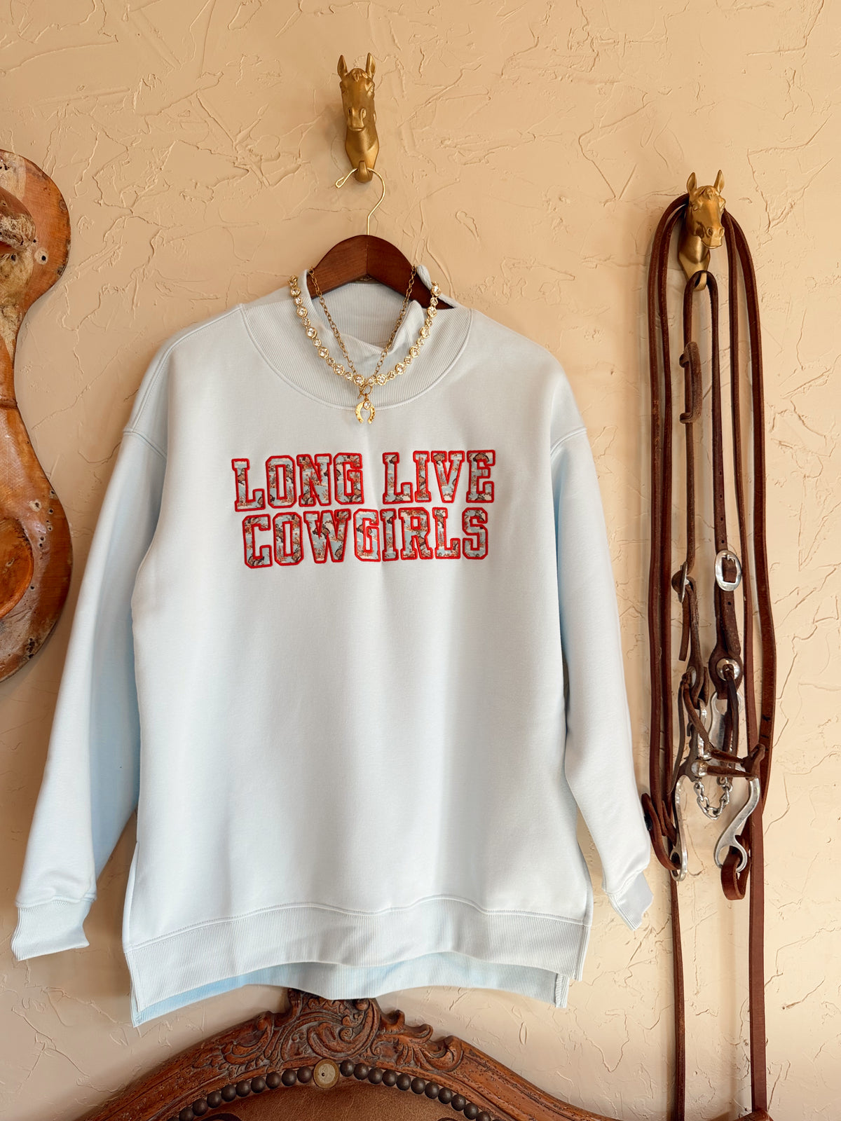 The Long Live Cowgirls Mock Neck Sweatshirt