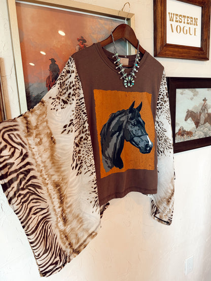 The Langley Animal Print Top PREORDER
