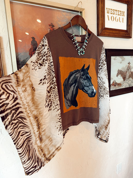 The Langley Animal Print Top PREORDER