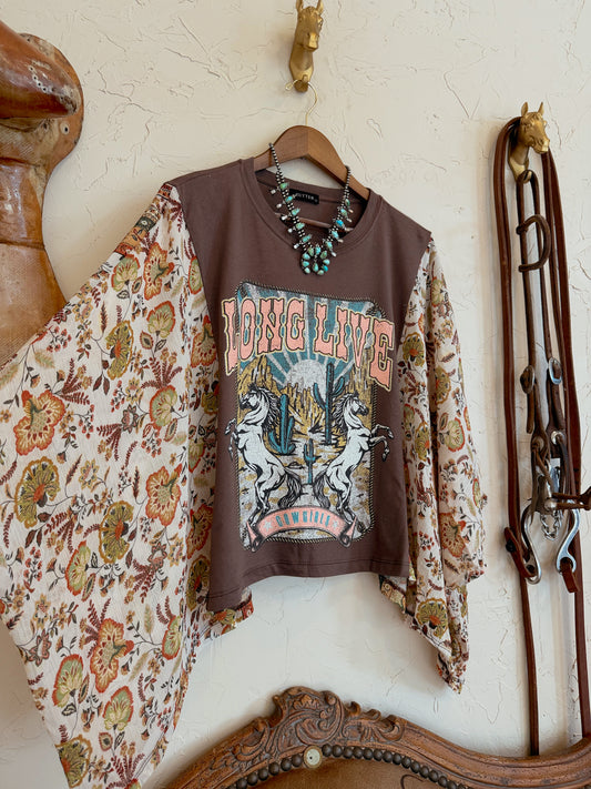 The Long Live Cowgirls Floral Top