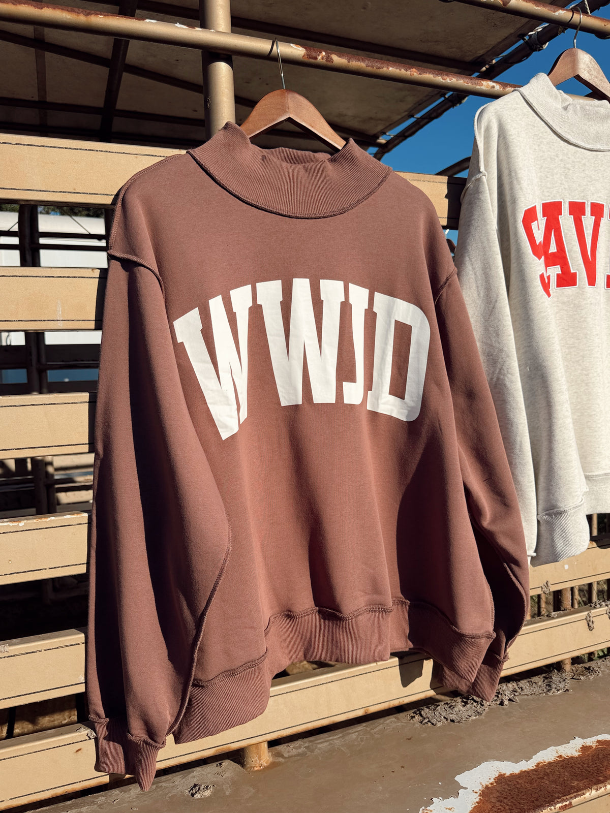 The Reversible WWJD Mock Neck Sweatshirt