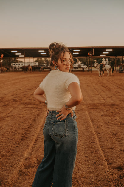 The Bray Top in Ivory