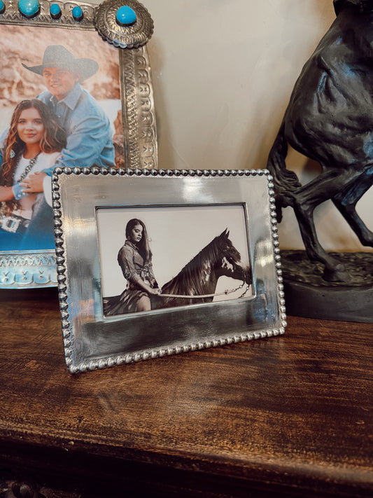 The Silver Beaded Picture Frame