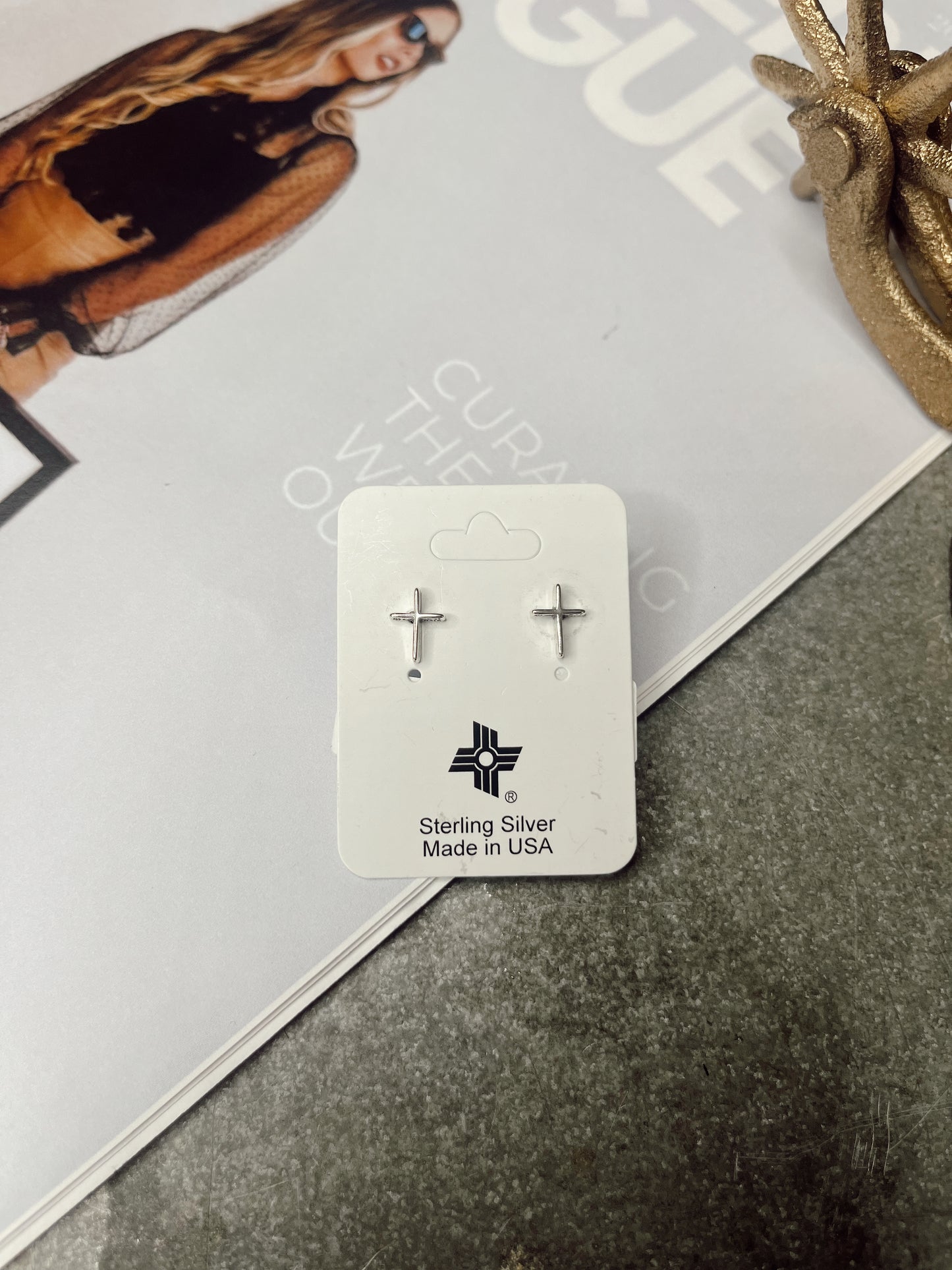 The Cross Stud Earrings