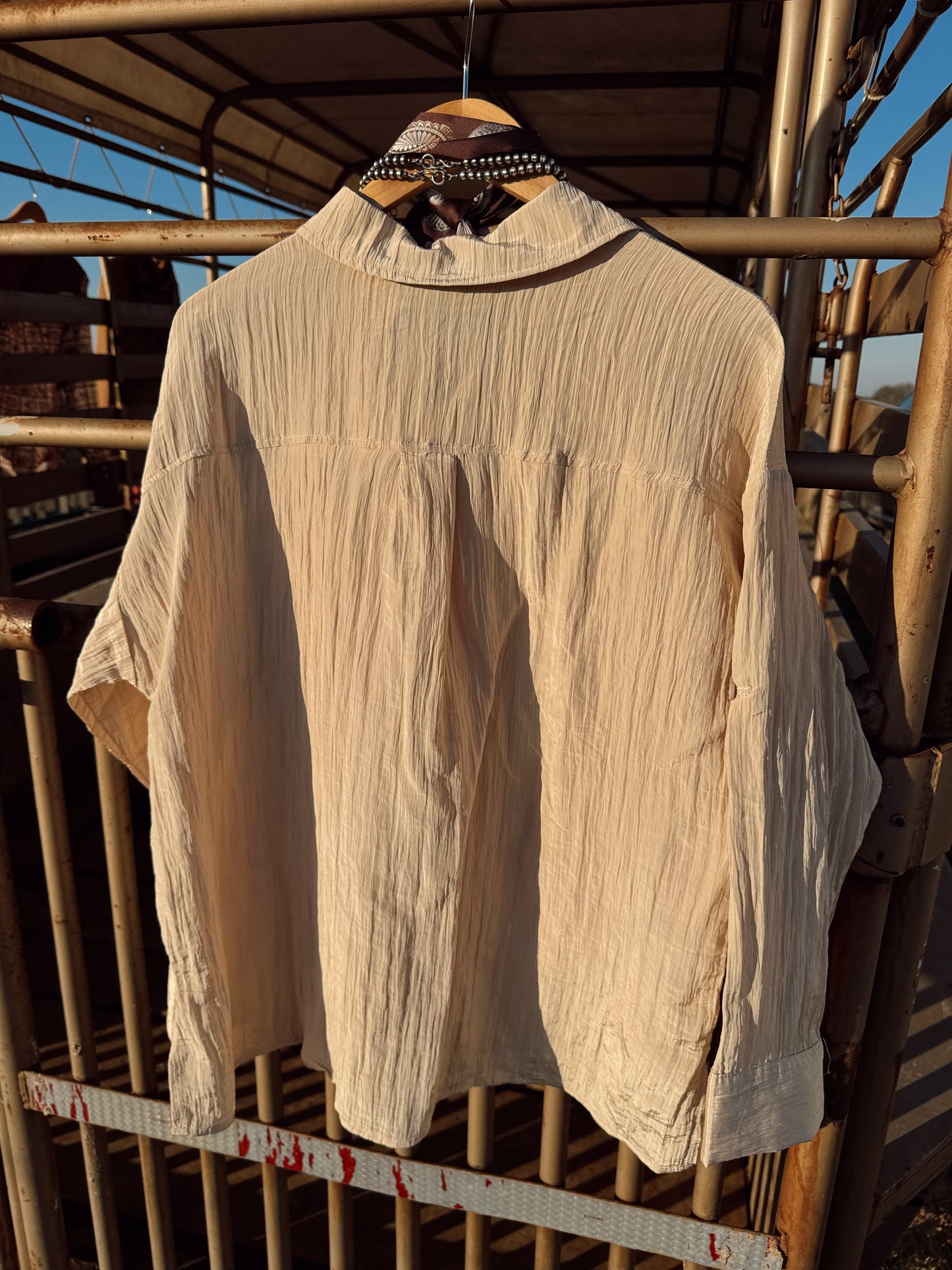 The Tulsa Top in Ecru