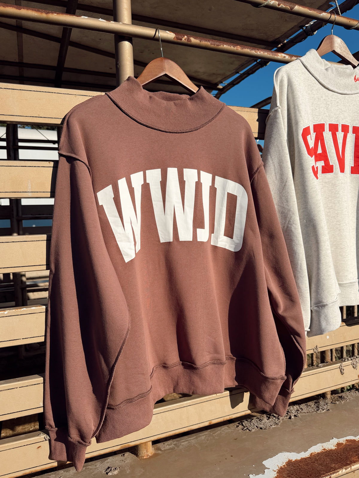The Reversible WWJD Mock Neck Sweatshirt