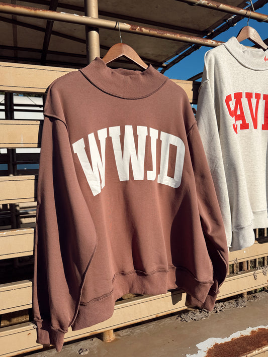 The Reversible WWJD Mock Neck Sweatshirt
