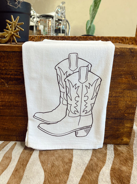 The Cowboy Boot Kitchen Towel