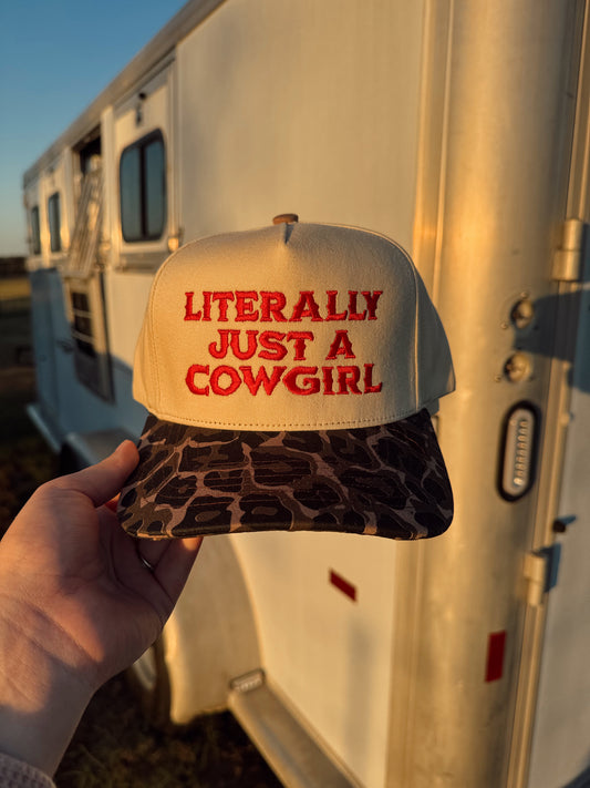 The Just a Cowgirl Baseball Cap in Red