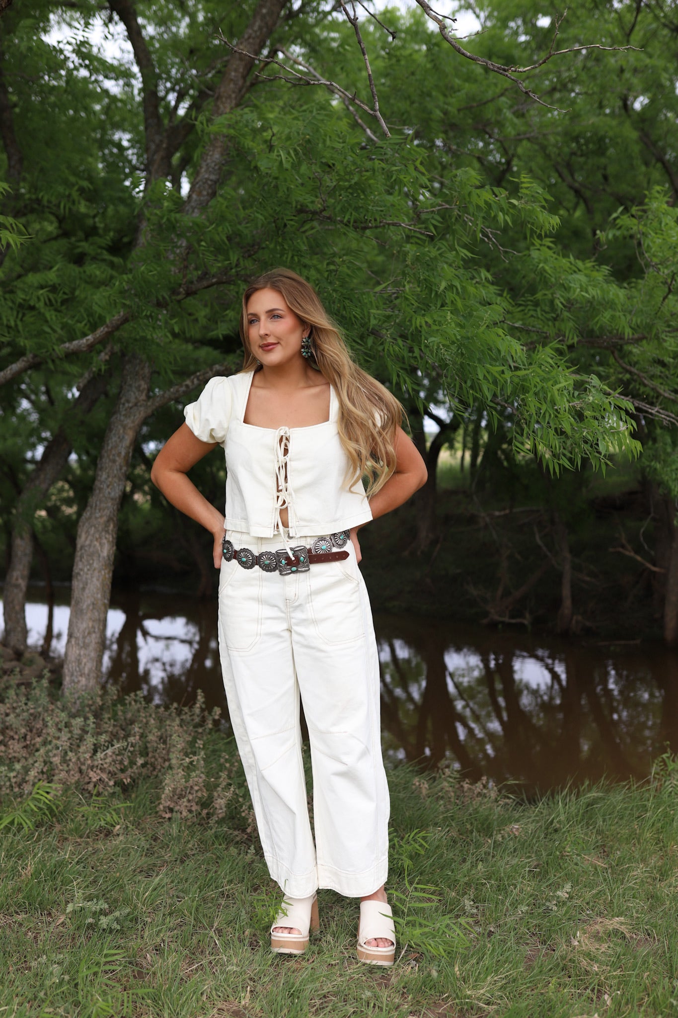 The Georgia Denim Pant Set