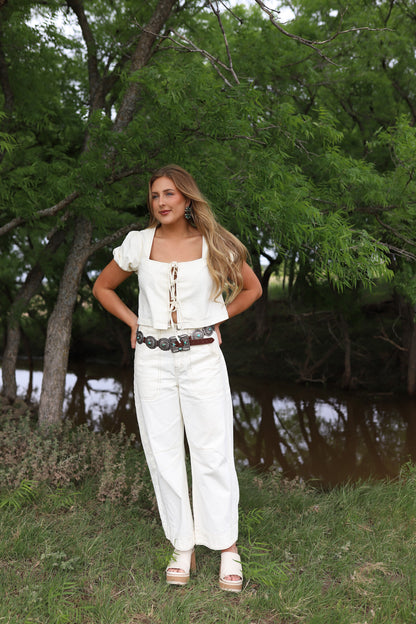 The Georgia Denim Pant Set
