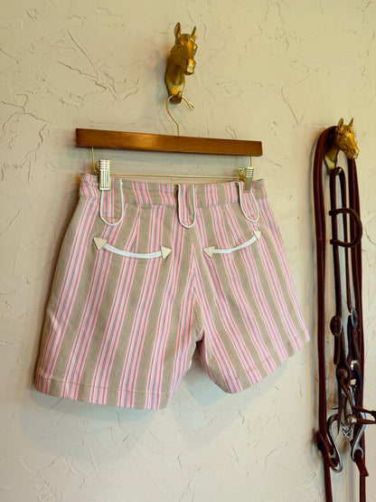 The Striped Denim Shorts