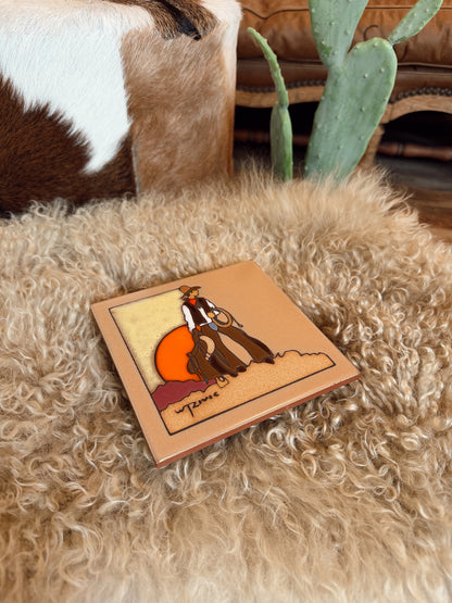 Vintage Texas Cowboy Trivet