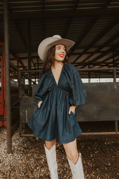 The Durant Dark Denim Dress