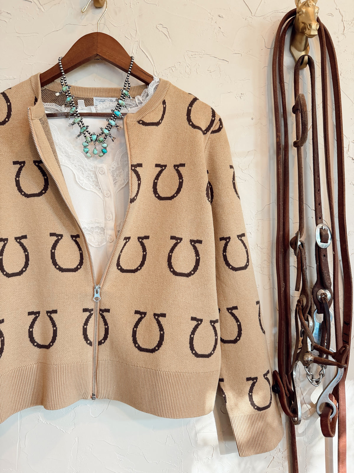 The Tasha Polizzi Tabitha Horseshoe Zip Sweater