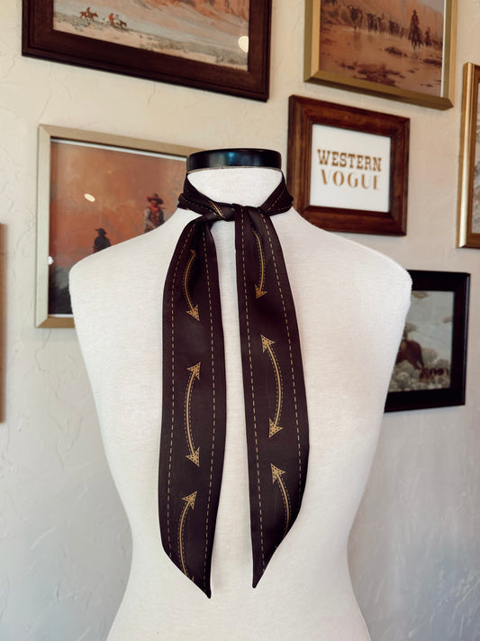 The Smiley Pocket Twilly in Brown