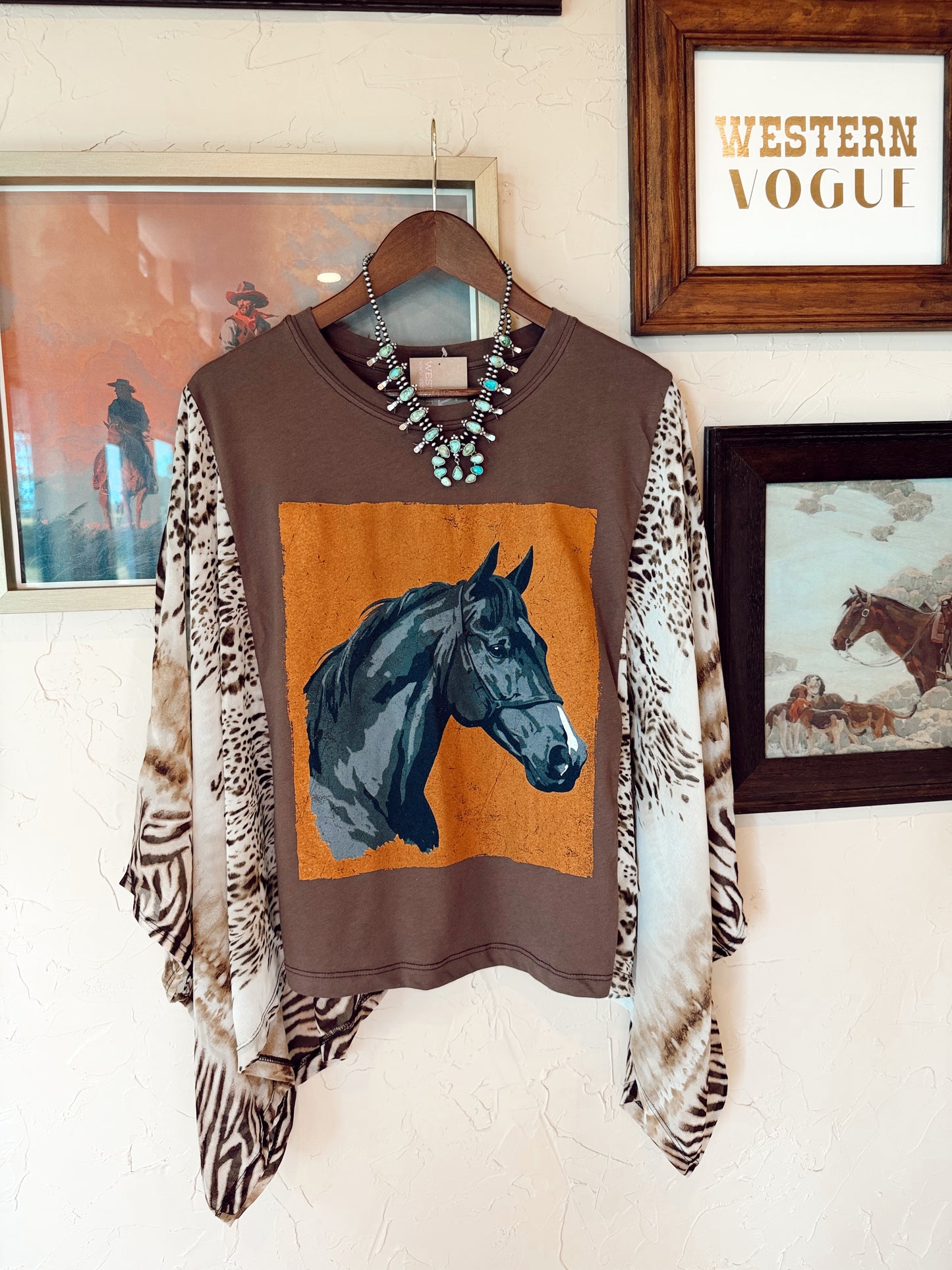 The Langley Animal Print Top PREORDER
