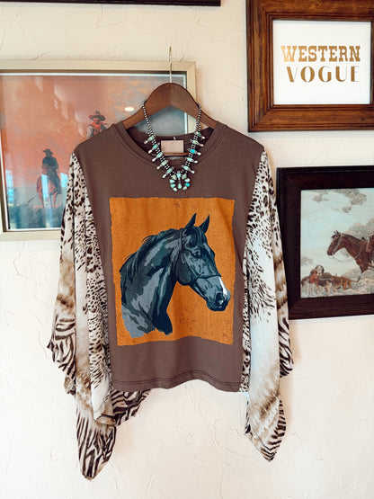 The Langley Animal Print Top PREORDER