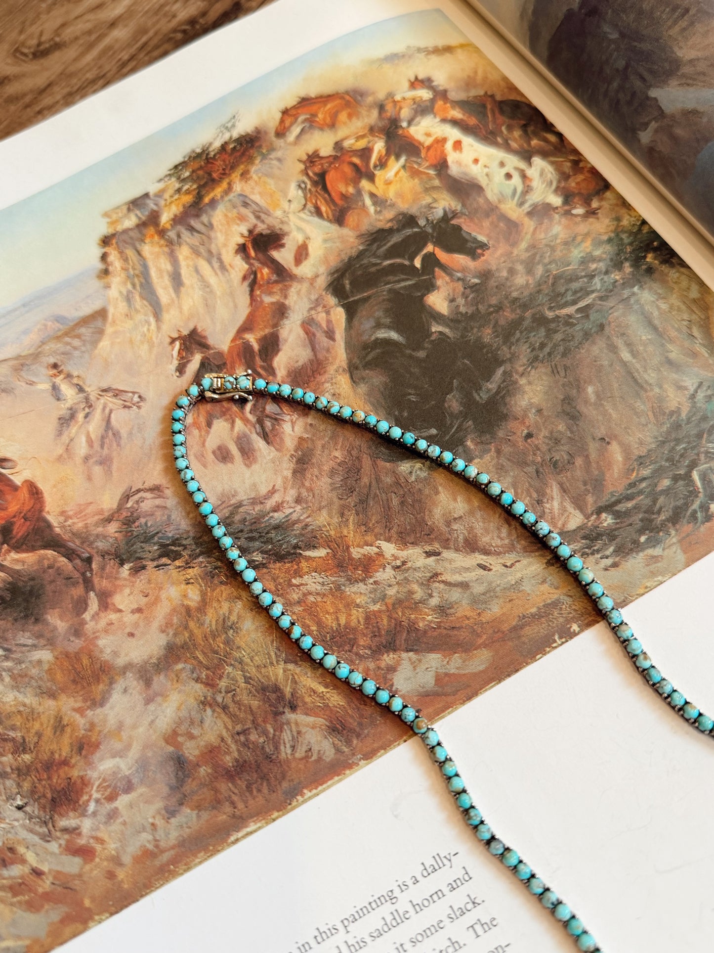 The Kingman Turquoise Tennis Necklace