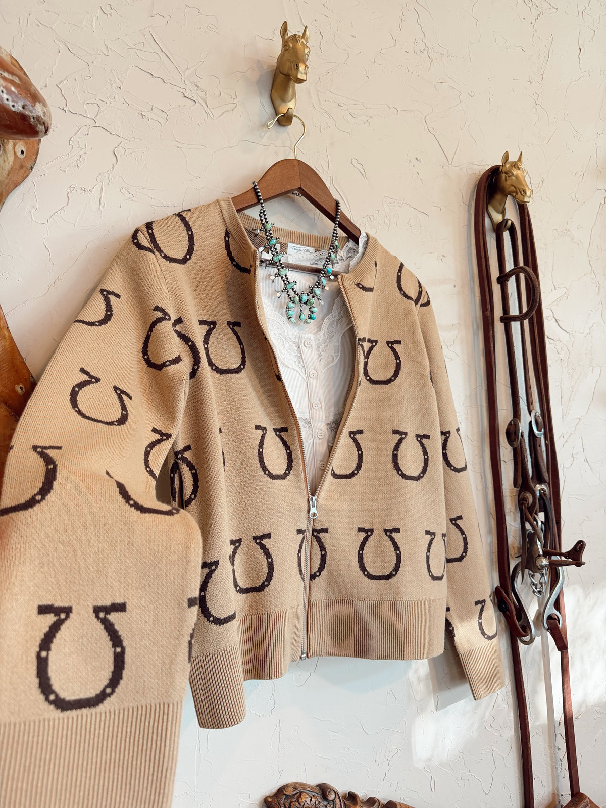 The Tasha Polizzi Tabitha Horseshoe Zip Sweater