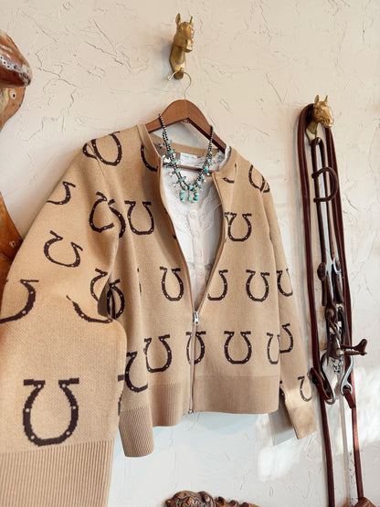 The Tasha Polizzi Tabitha Horseshoe Zip Sweater
