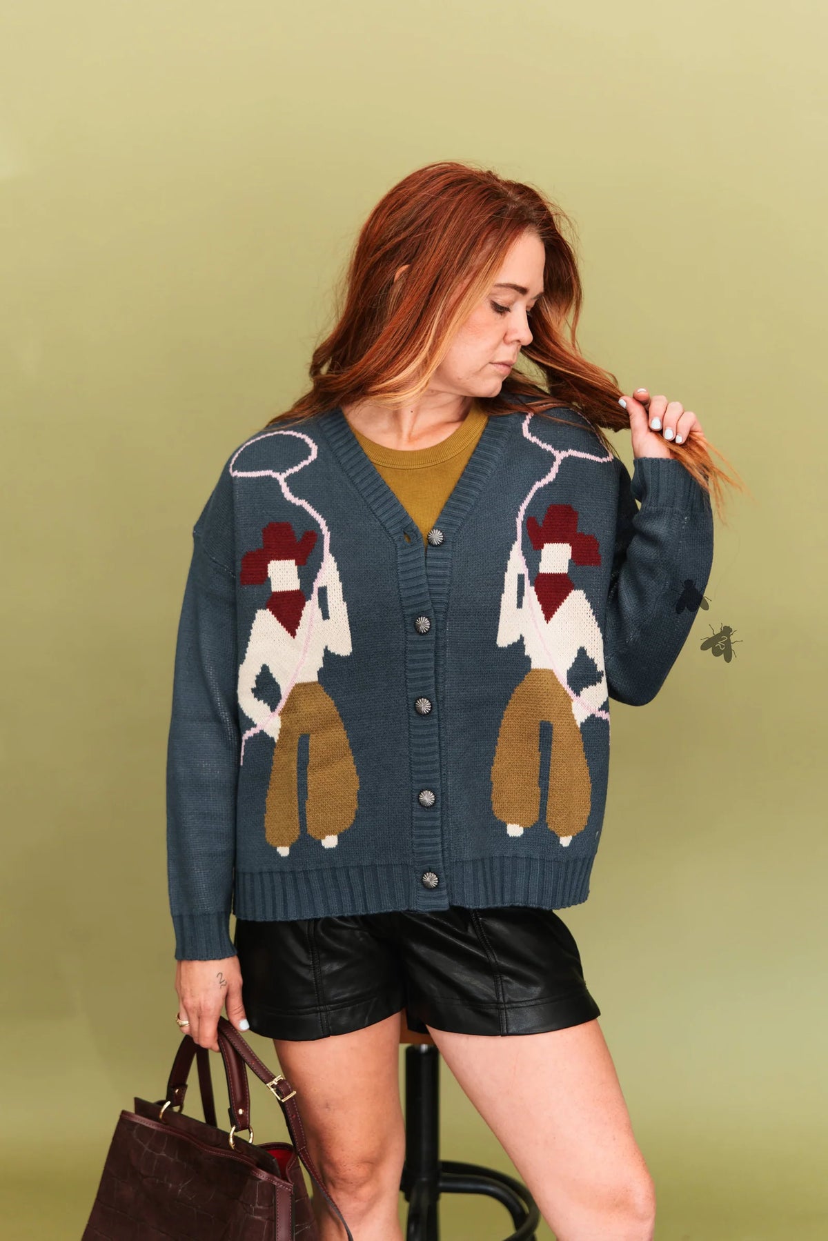 The Lasso Legend Cardigan in Navy