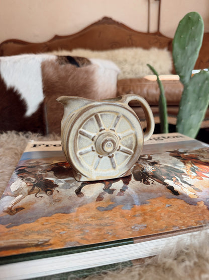Vintage Wagon Wheel Frankoma Creamer Pitcher