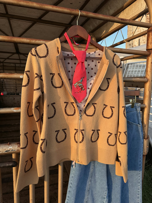 The Tasha Polizzi Tabitha Horseshoe Zip Sweater