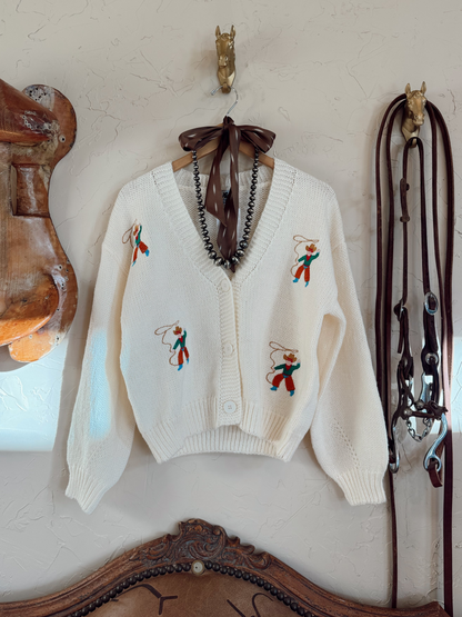 The Roping Cowboy Cardigan