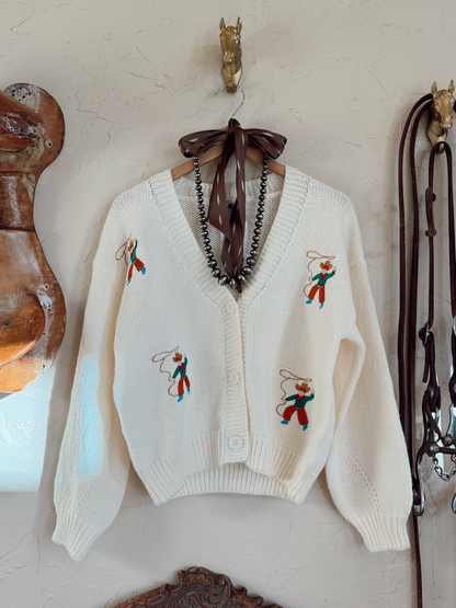 The Roping Cowboy Cardigan