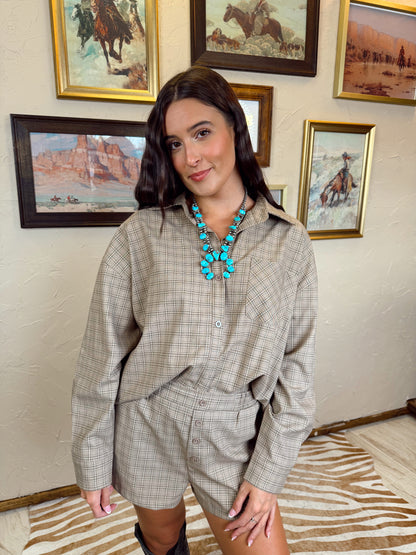 The Plaid Short Set