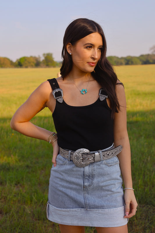 The Brazos Bodysuit in Black