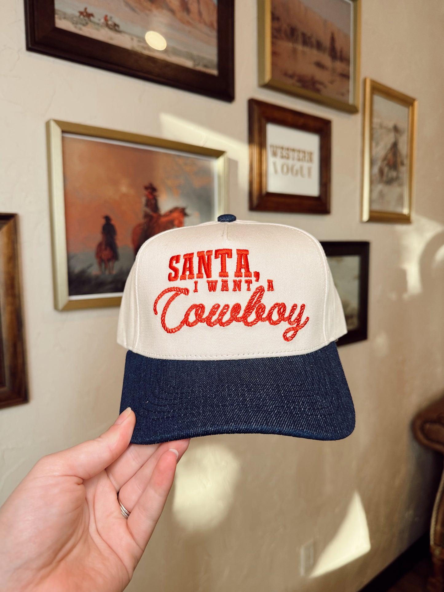 The Santa Cowboy Baseball Cap