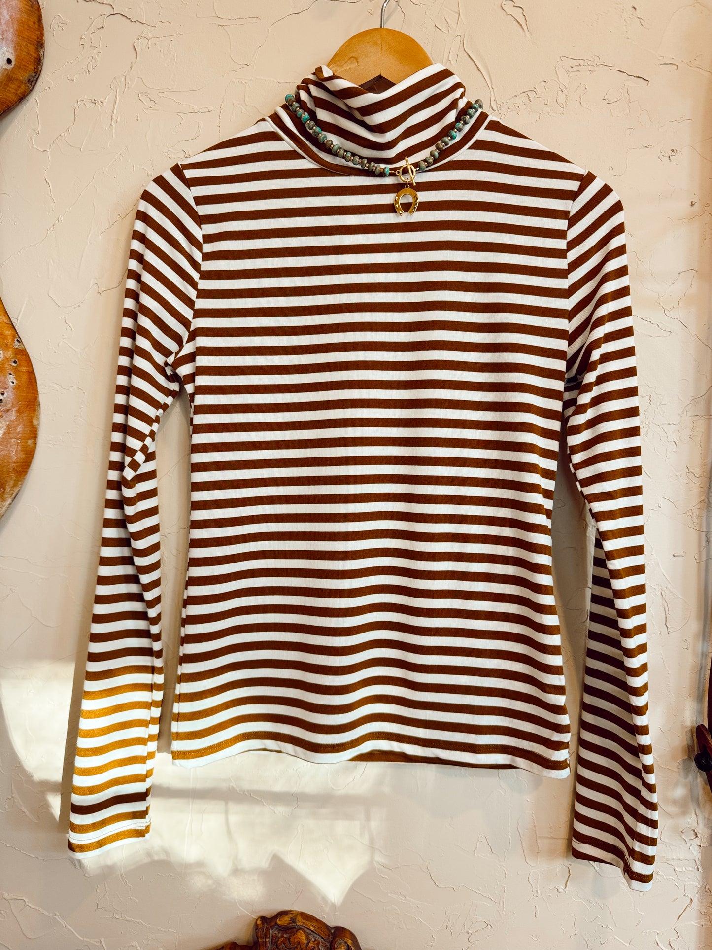 The Turner Top in Brown & White