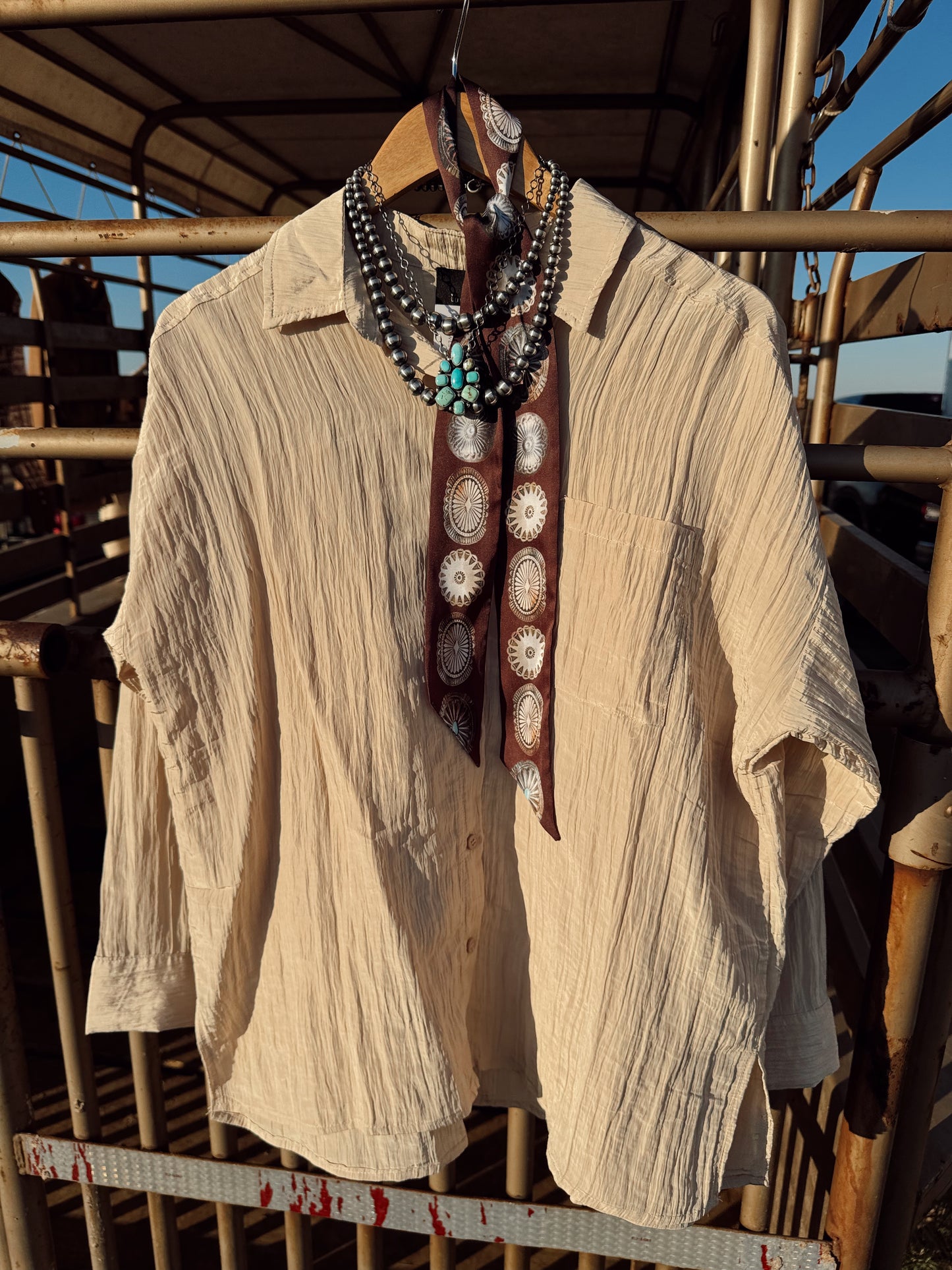 The Tulsa Top in Ecru