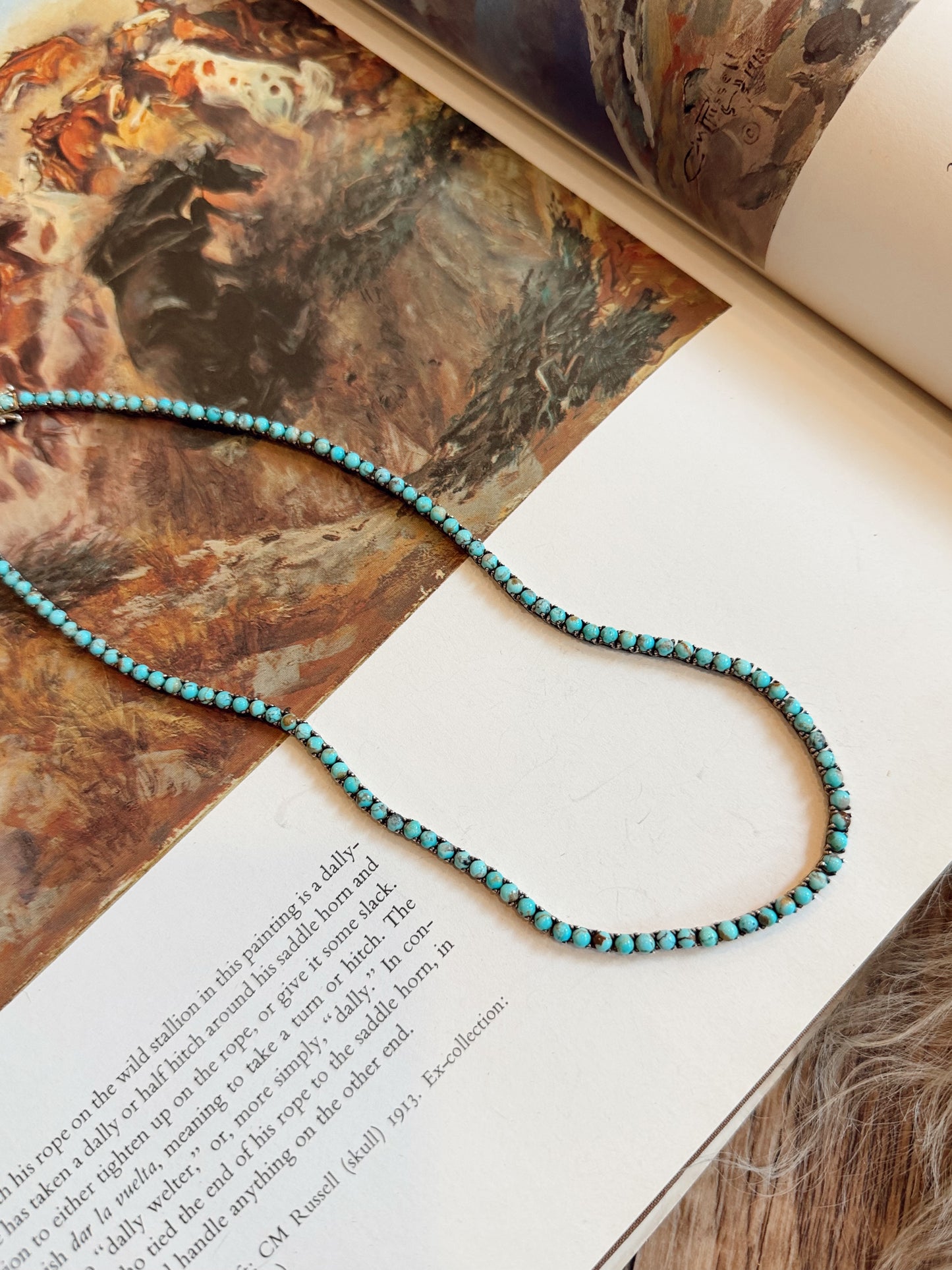 The Kingman Turquoise Tennis Necklace