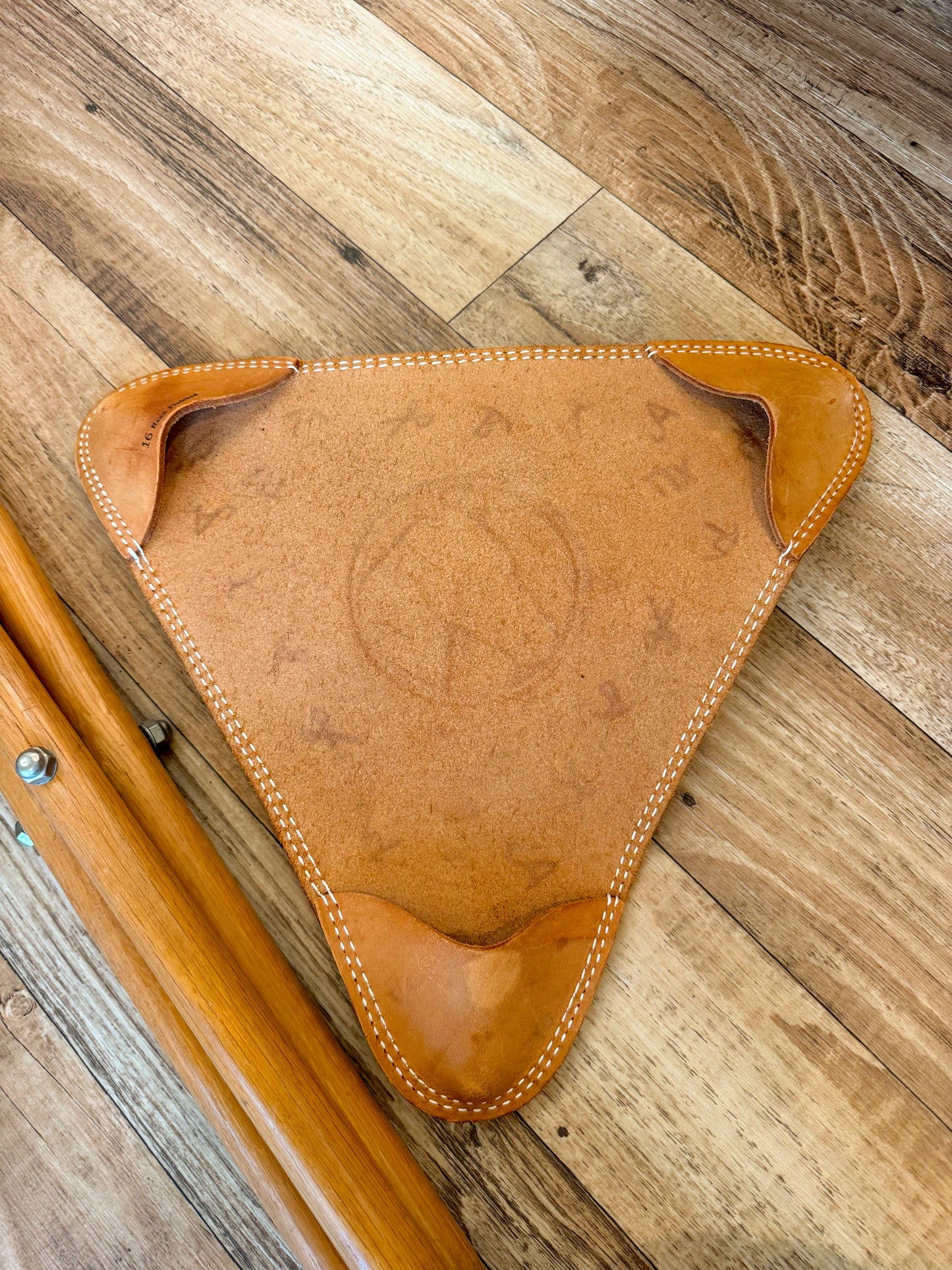 RARE Vintage Western Cattle Brand Stool