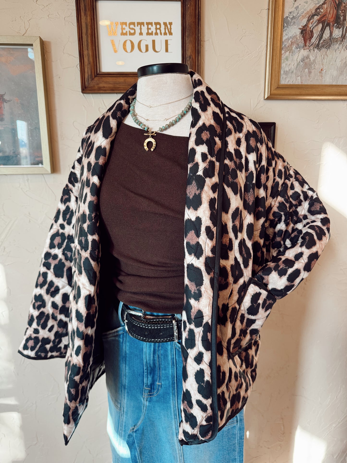 The Leopard Print Quilted Jacket