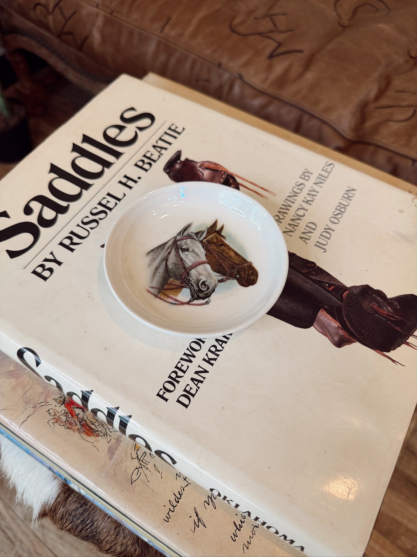 Vintage Western Equestrian Dish
