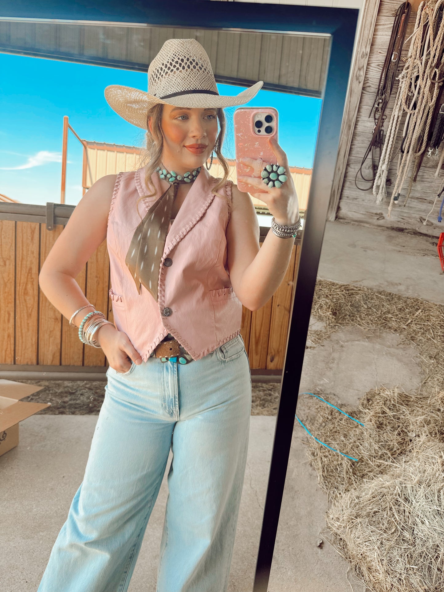 The Whiskey Creek Vest in Blush